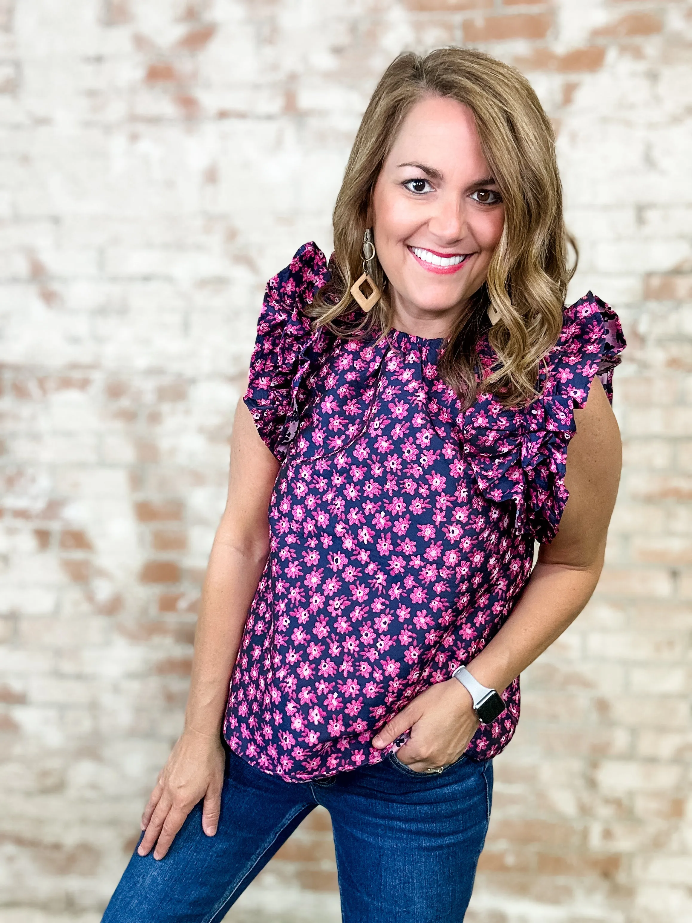 Helene Layered Ruffle Sleeve Top - FINAL SALE