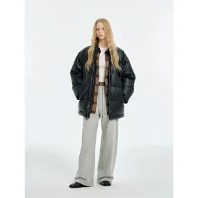 High Collar Quilted Puffer Jacket
