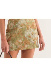 Jaw-Dropping Jacquard Floral Mini Skirt