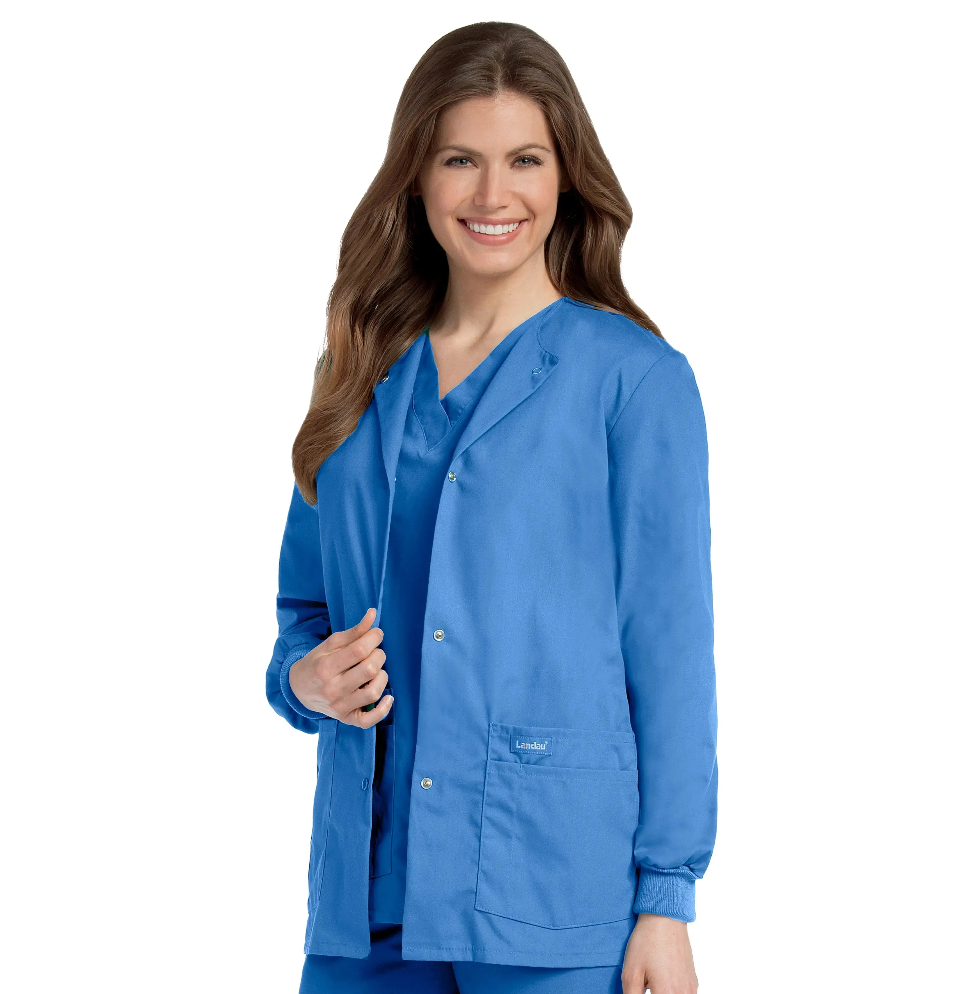 Landau Essentials Women's Warm-Up Scrub Jacket