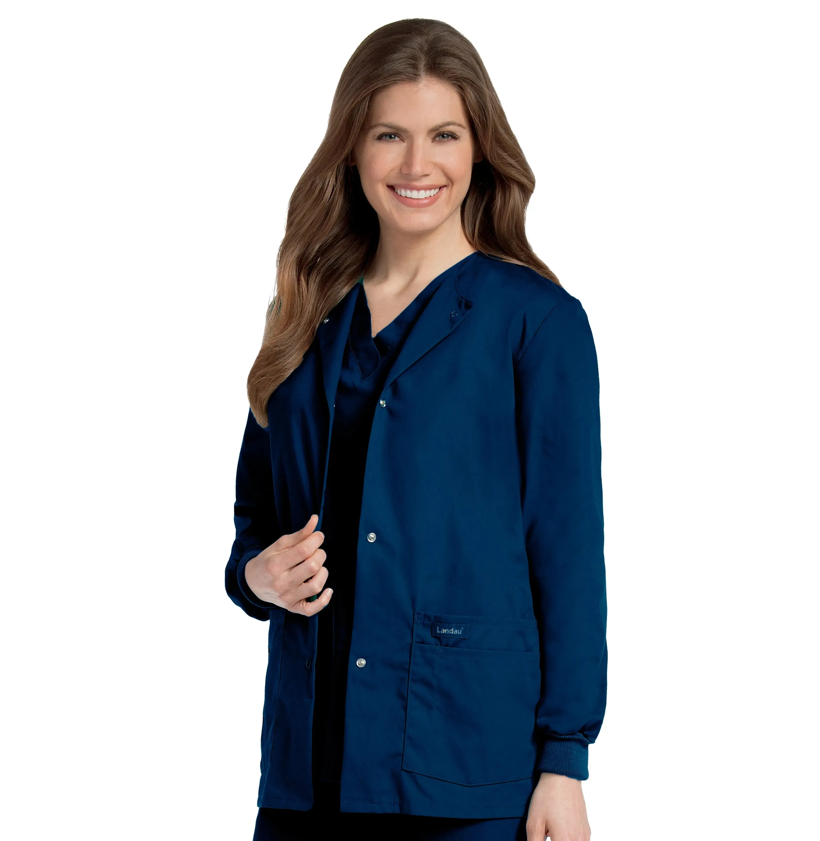 Landau Essentials Women's Warm-Up Scrub Jacket