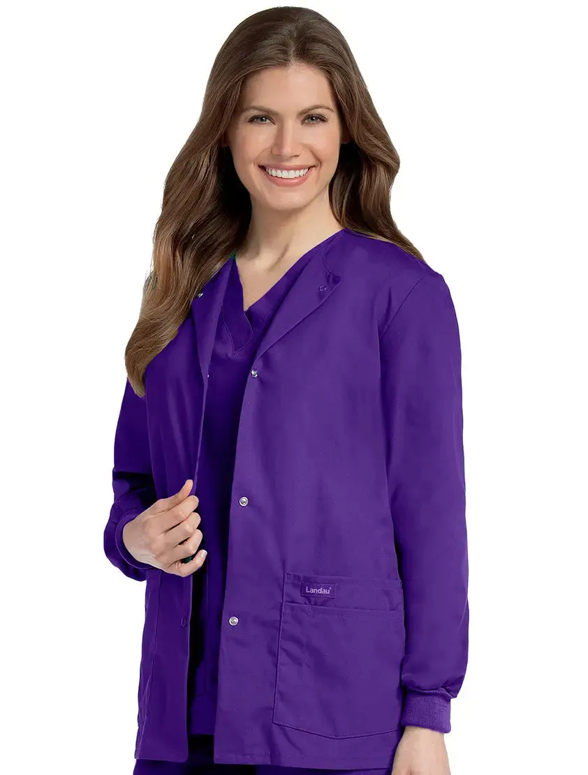 Landau Essentials Women's Warm-Up Scrub Jacket