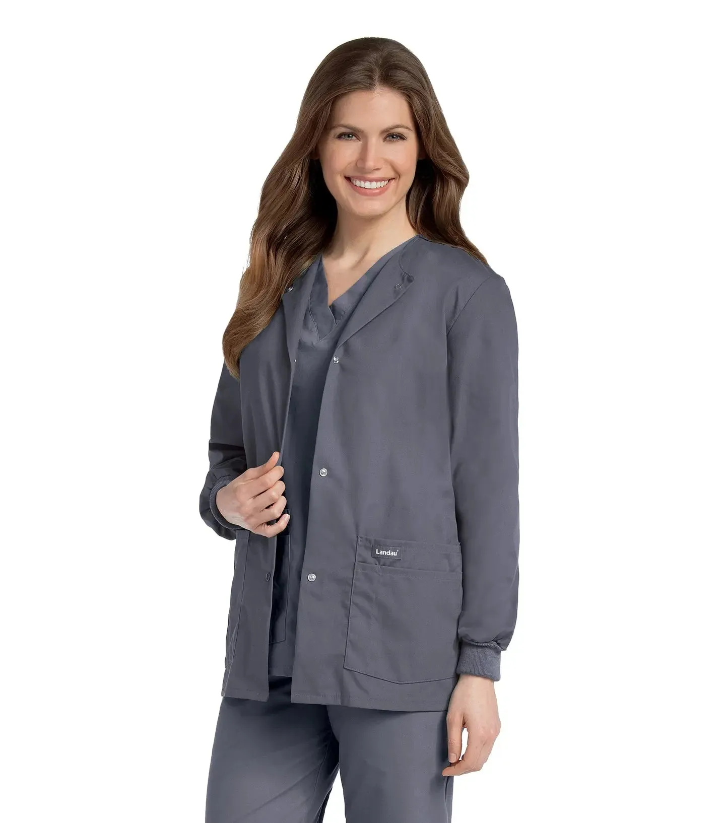 Landau Essentials Women's Warm-Up Scrub Jacket