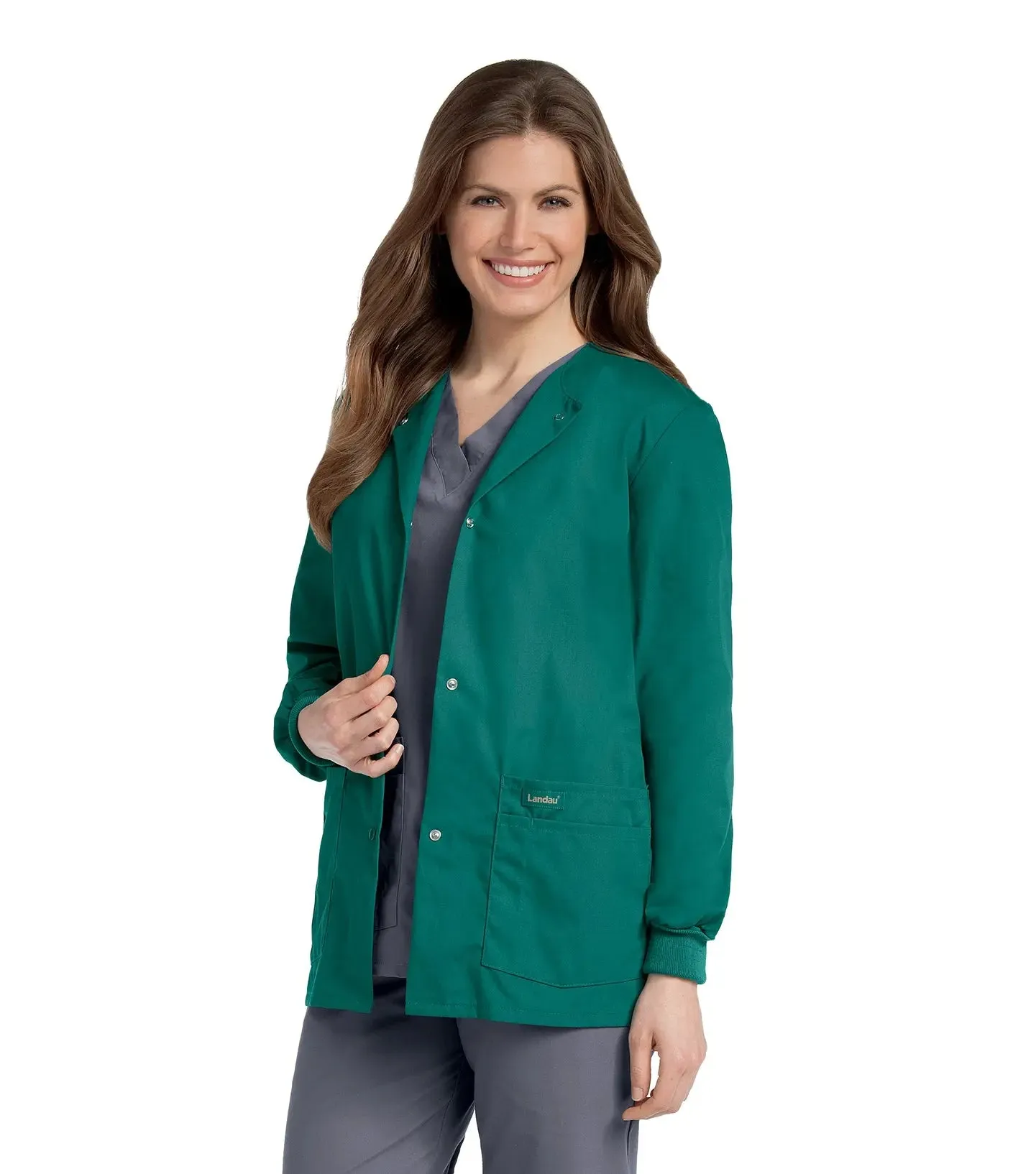 Landau Essentials Women's Warm-Up Scrub Jacket