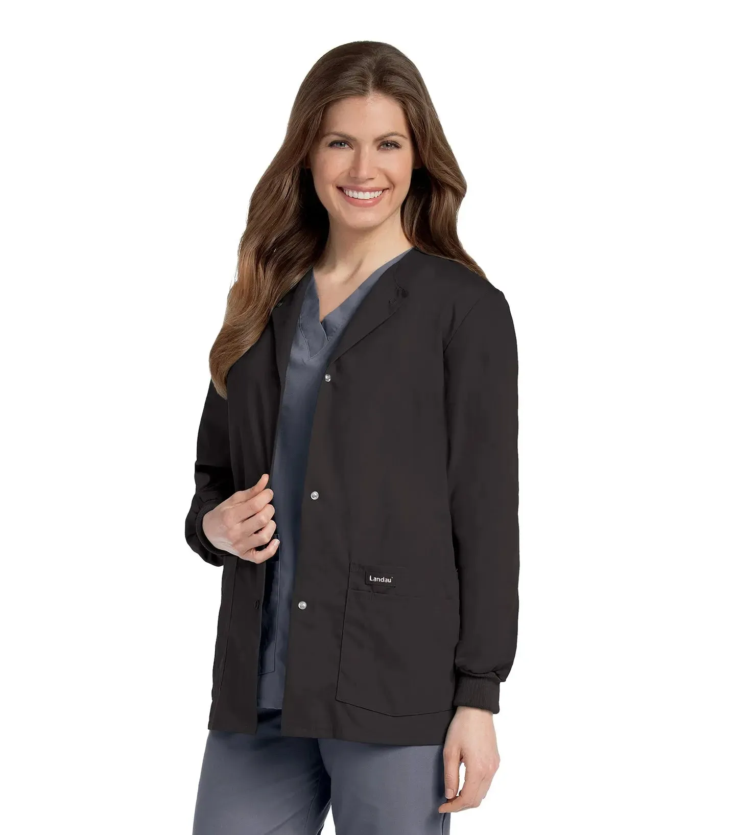 Landau Essentials Women's Warm-Up Scrub Jacket
