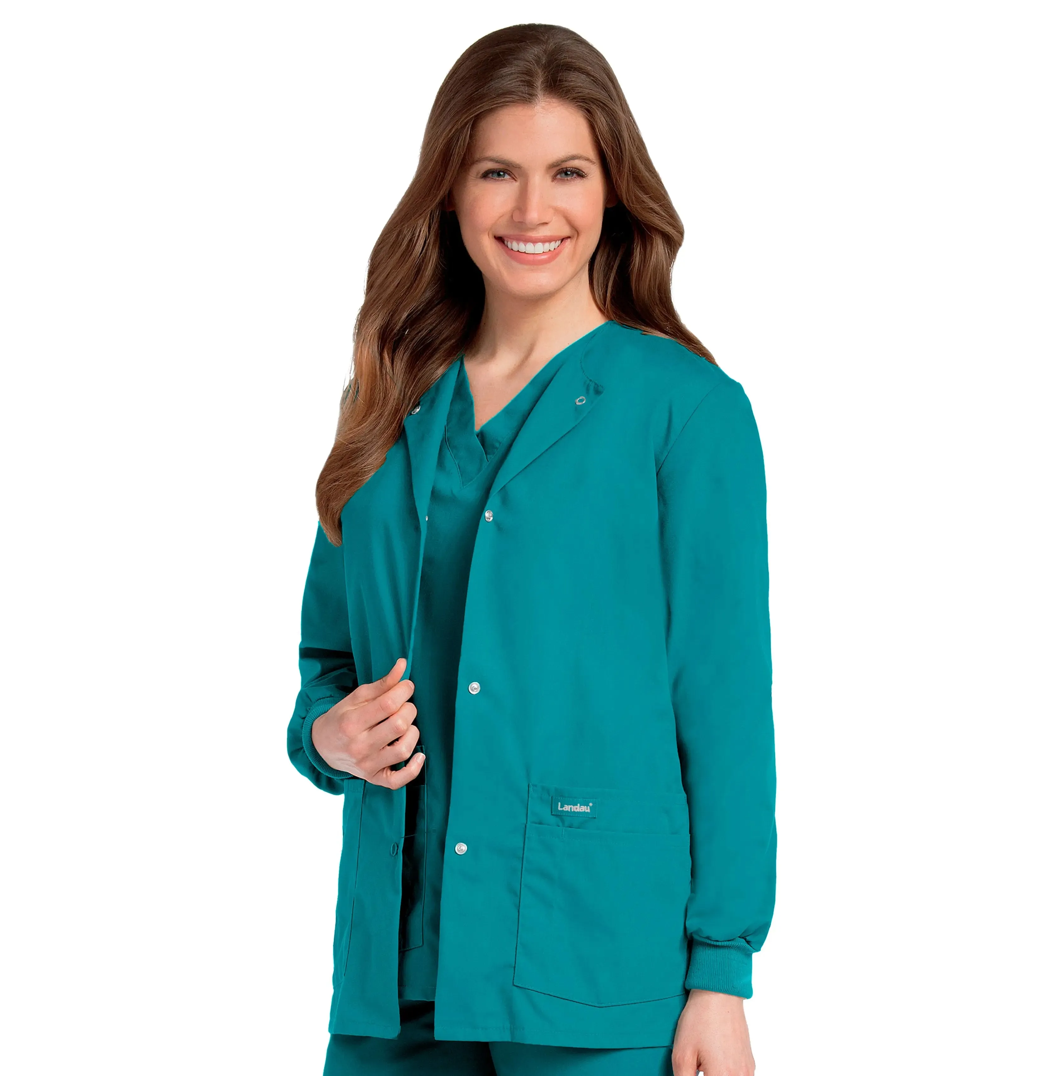 Landau Essentials Women's Warm-Up Scrub Jacket