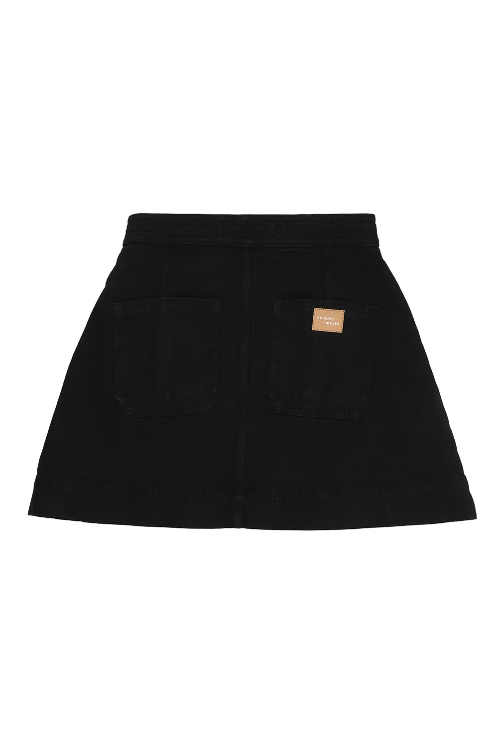 Marie Mini Skirt in Black Denim