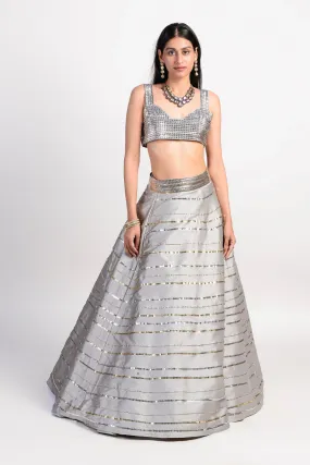 metallic look to the indian silhoutte