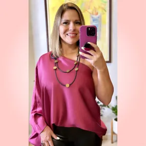 Metallic Wine Top