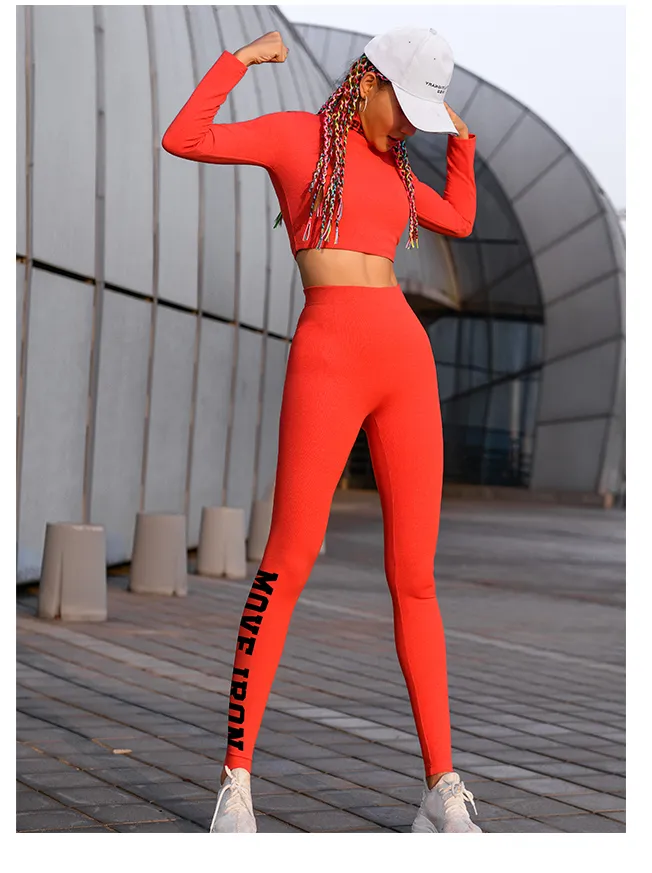 MIP HIGH RISE DEEP WAISBAND LEGGINGS IN RED