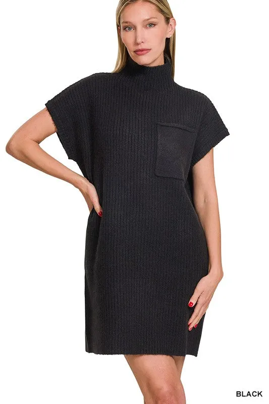 Mock Neck Sweater Dress