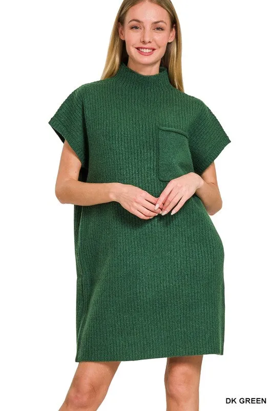 Mock Neck Sweater Dress