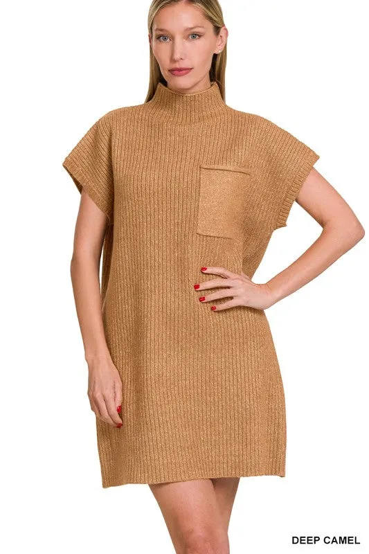 Mock Neck Sweater Dress