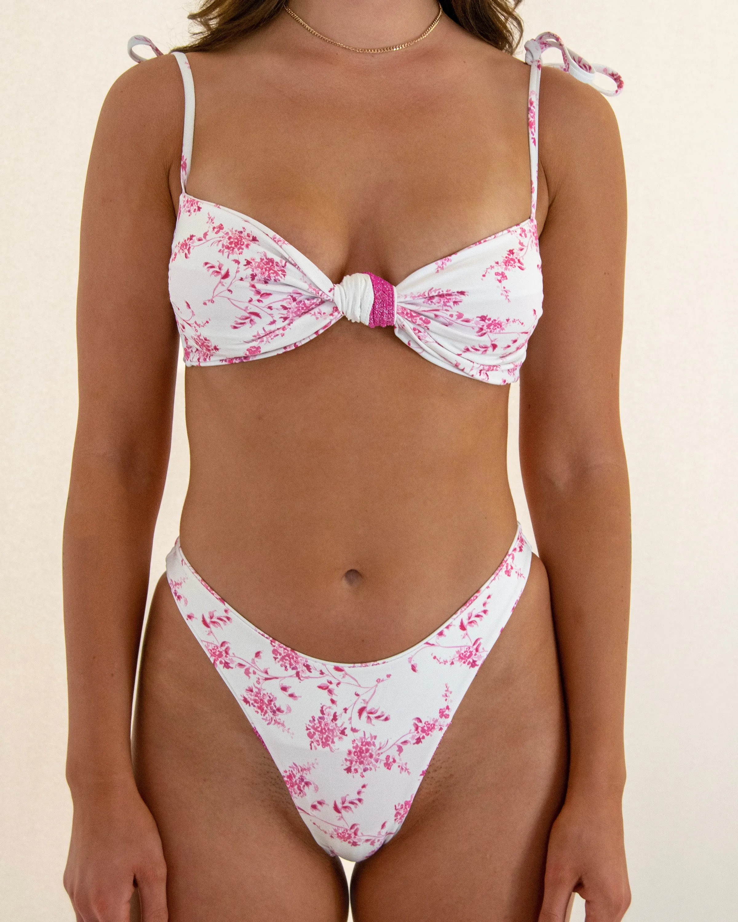 MONTAUK REVERSIBLE BIKINI TOP - PINK