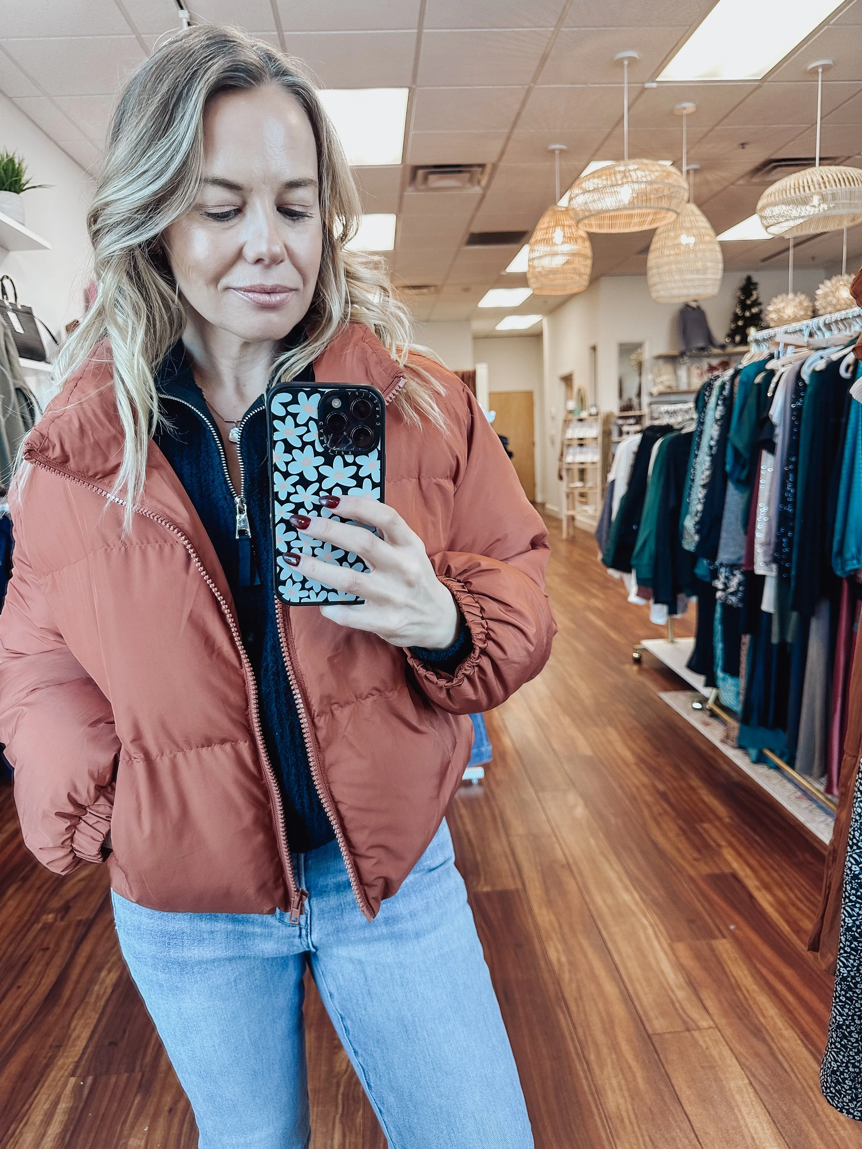 Mountain Town Puffer Jacket - Rust