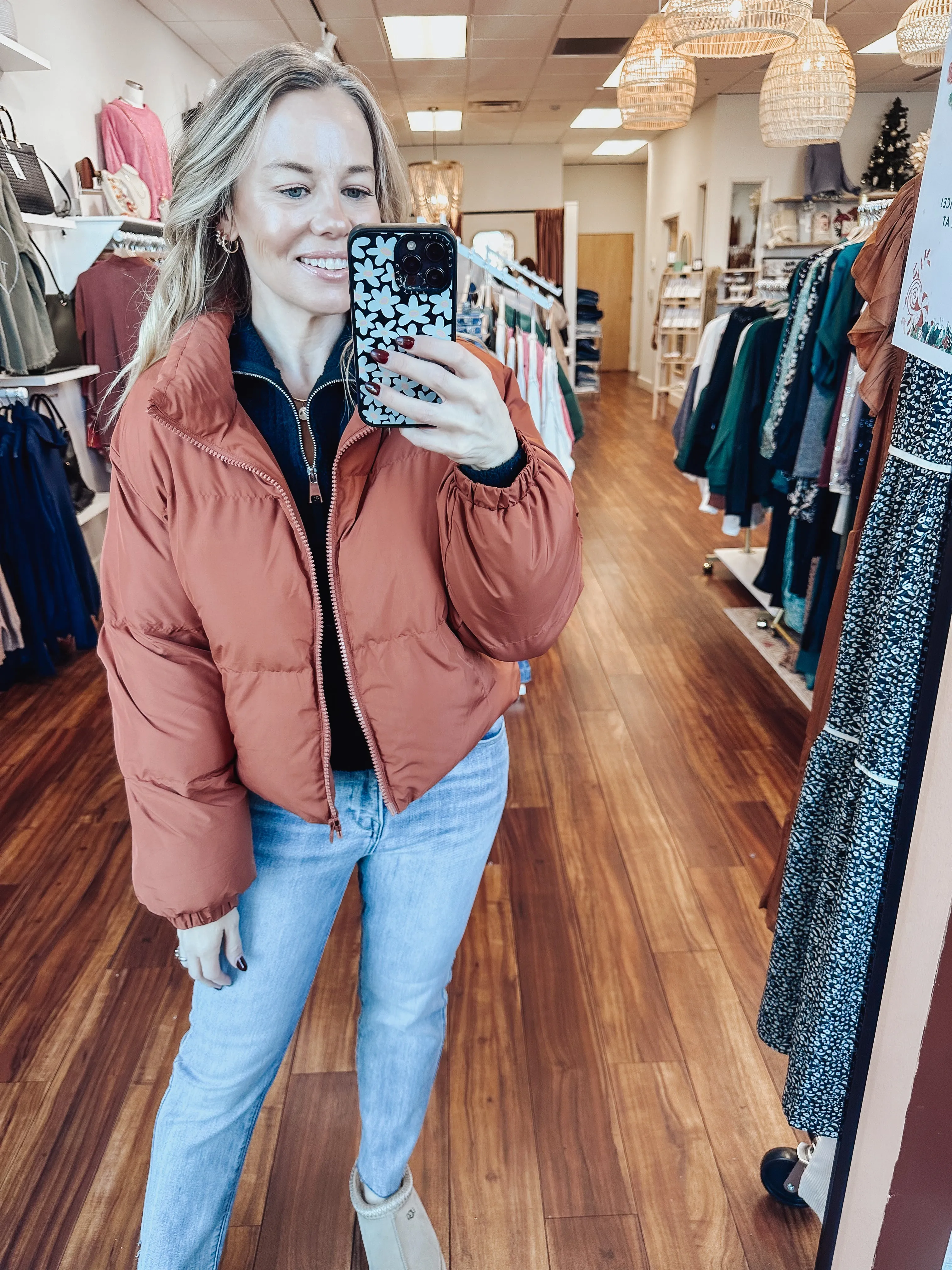 Mountain Town Puffer Jacket - Rust