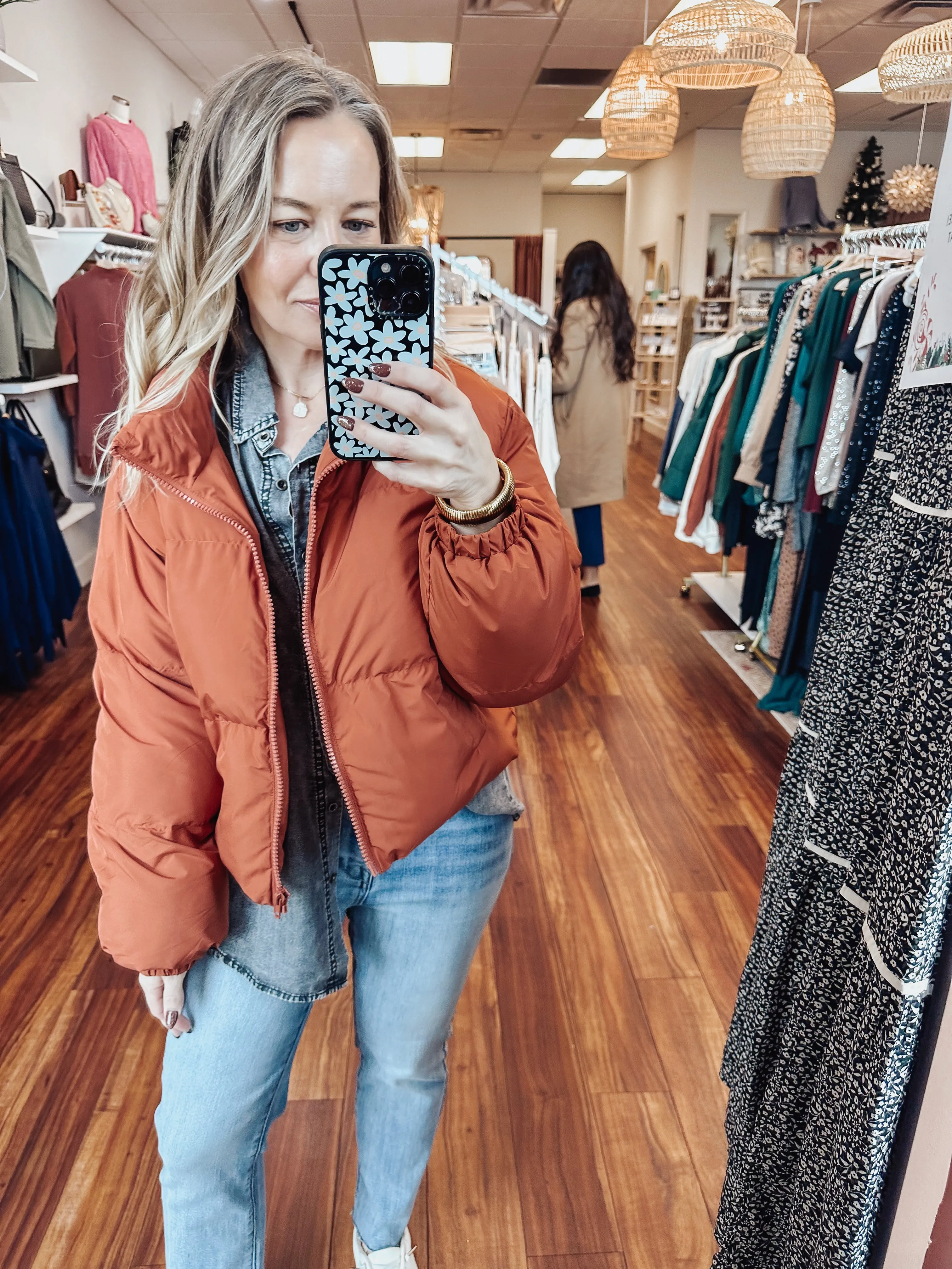 Mountain Town Puffer Jacket - Rust