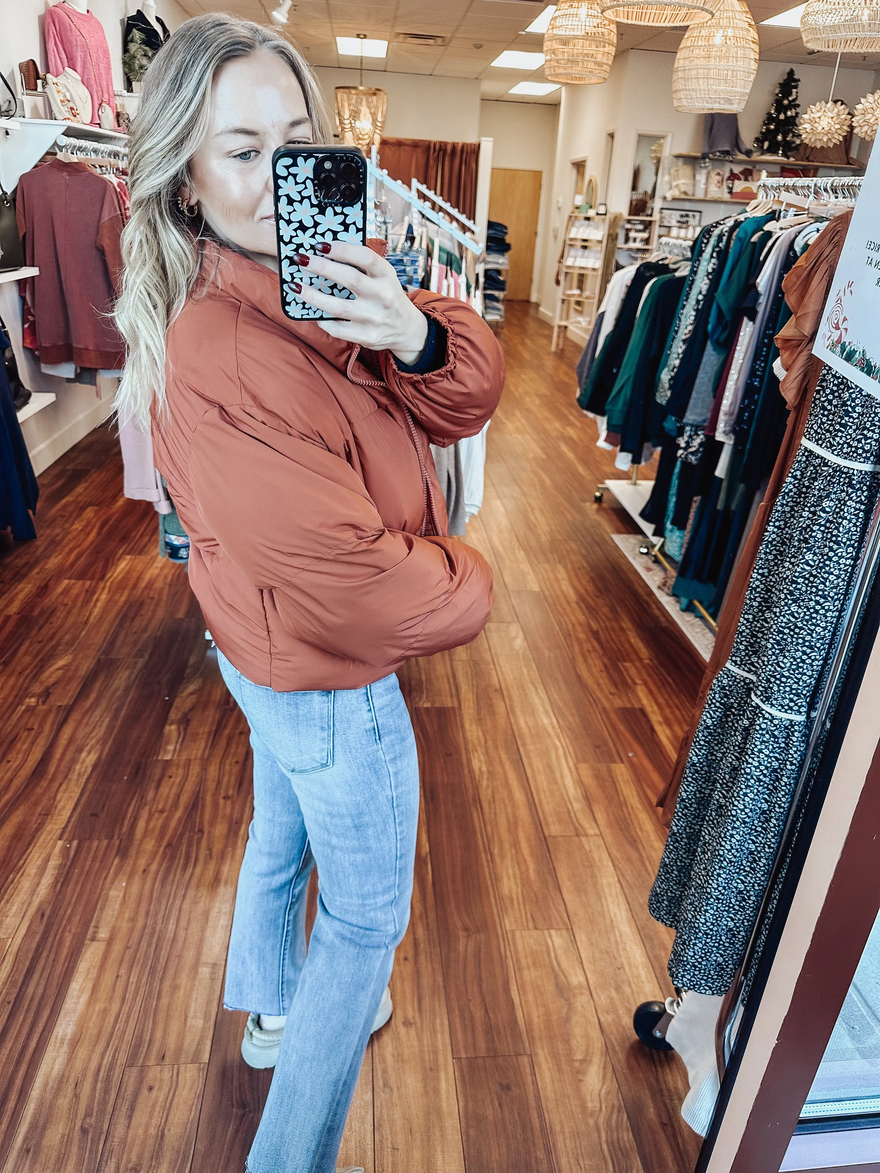 Mountain Town Puffer Jacket - Rust