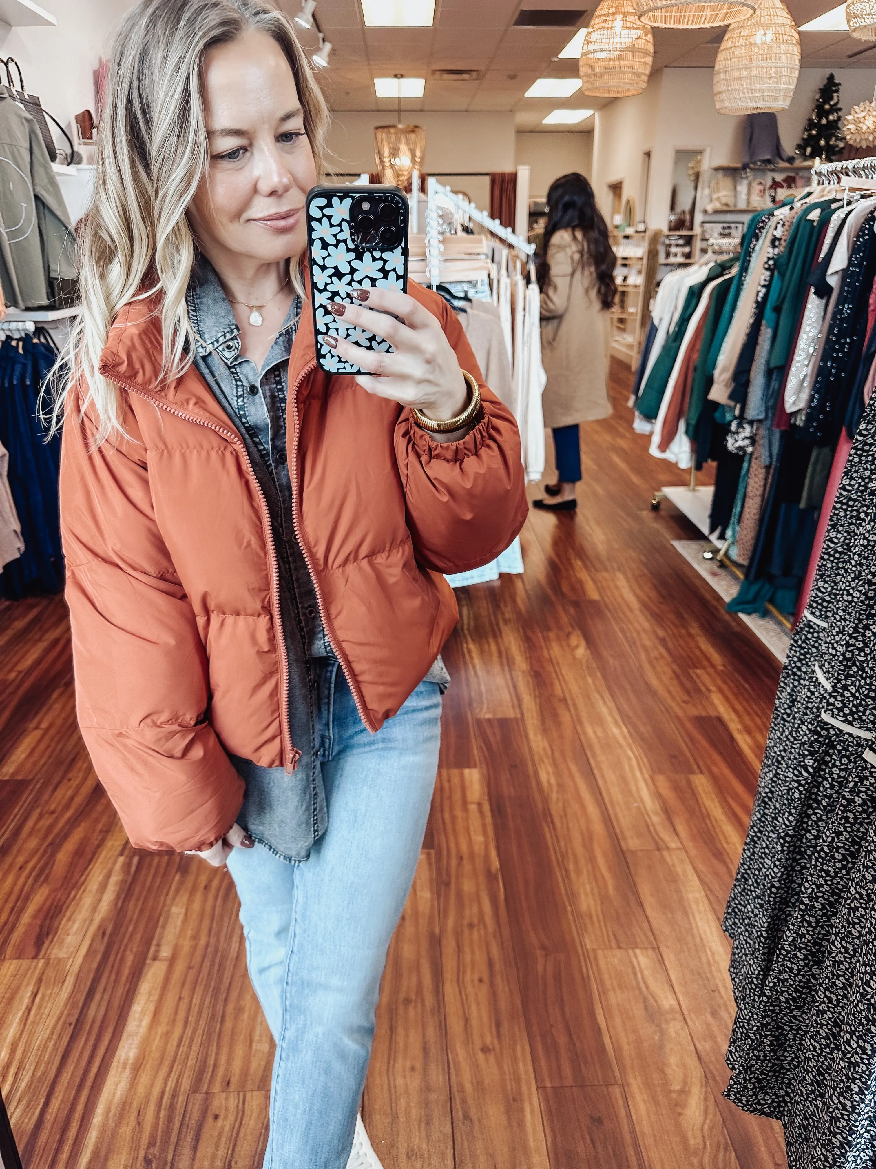 Mountain Town Puffer Jacket - Rust