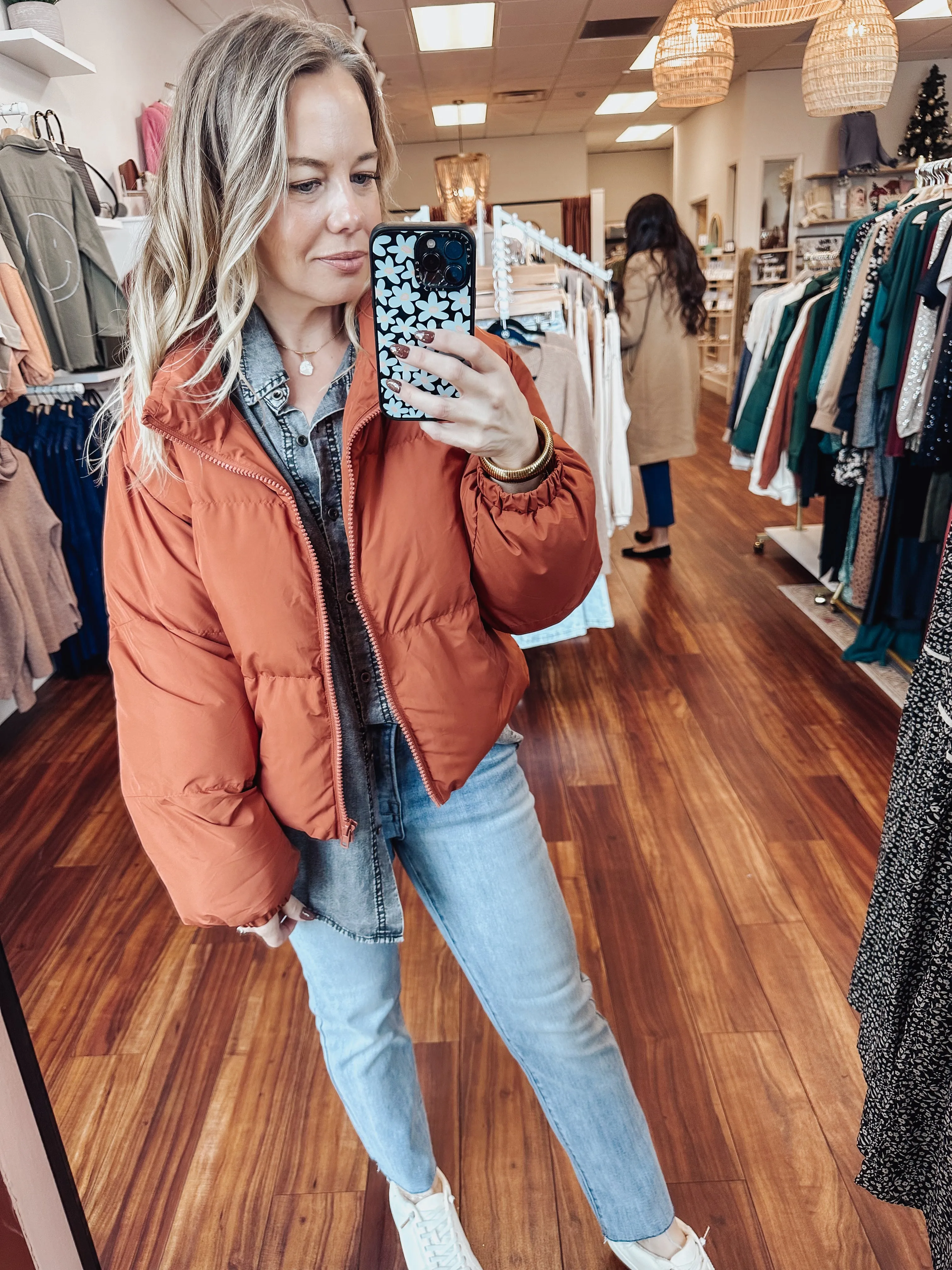 Mountain Town Puffer Jacket - Rust