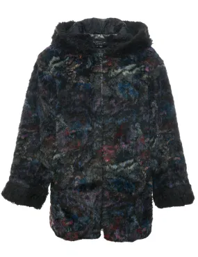 Multi-colour Faux Fur Coat - M