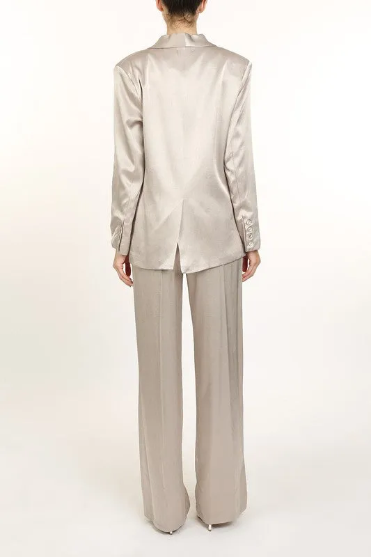 NEW!! The "Honore" Satin Blazer Pant Set