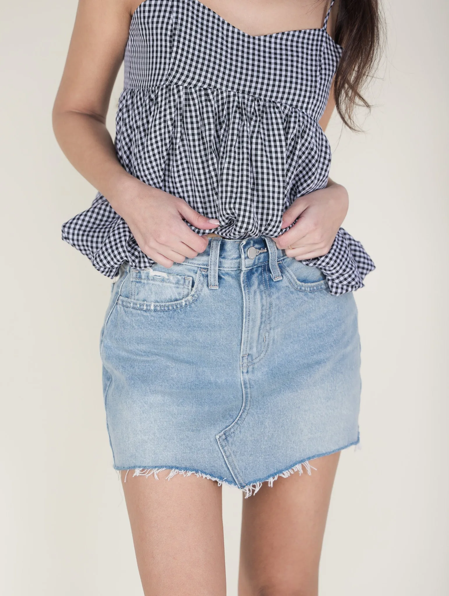 Paris Denim Mini Skirt