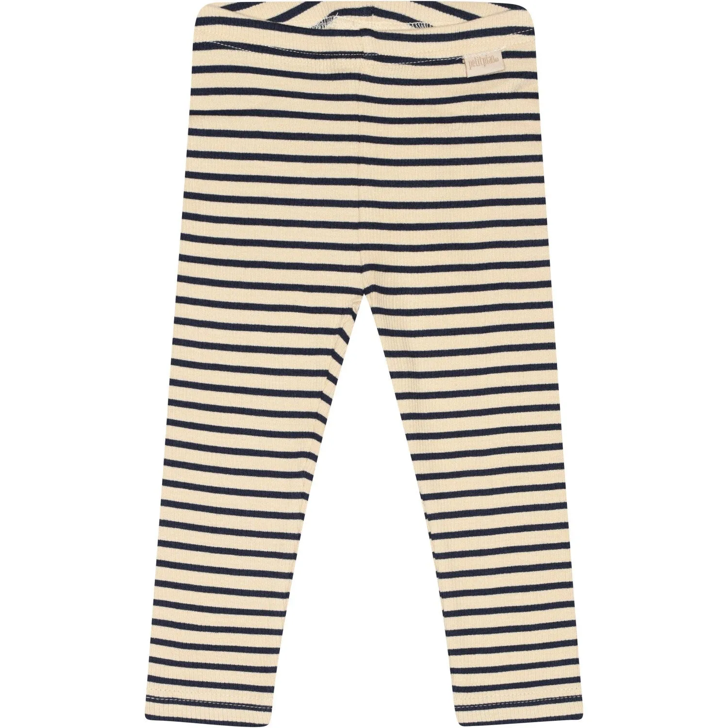 Petit Piao Indigo Plum/Dark Off White Leggings Modal Striped
