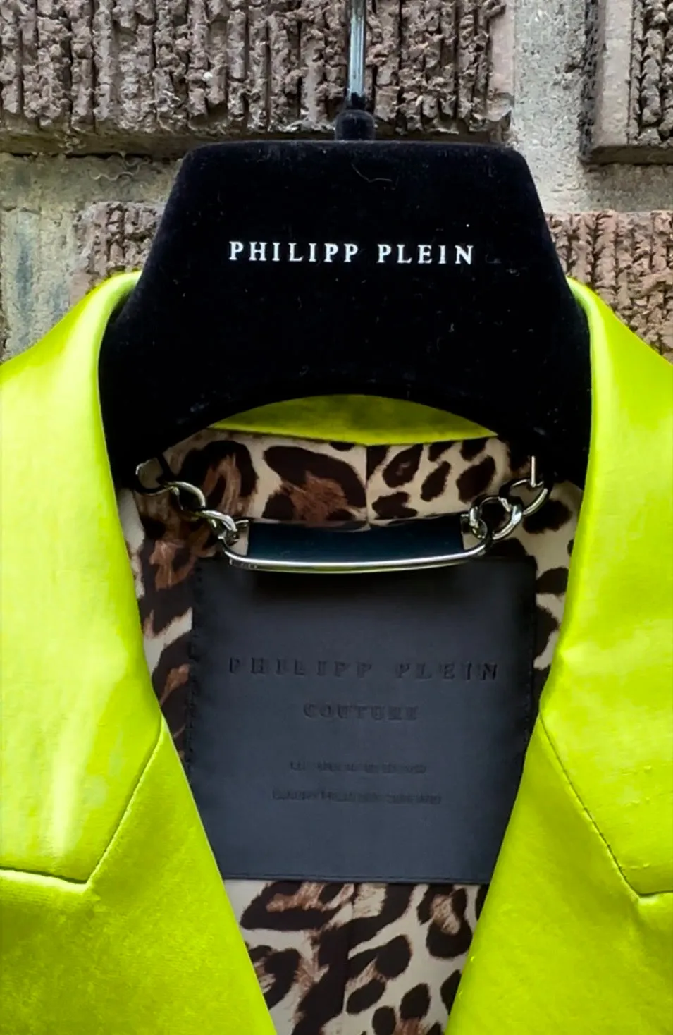 PHILIPP PLEIN Double Breasted Satin Blazer
