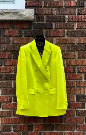 PHILIPP PLEIN Double Breasted Satin Blazer