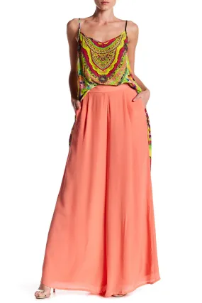 Printed High Low Cami Top in Yellow