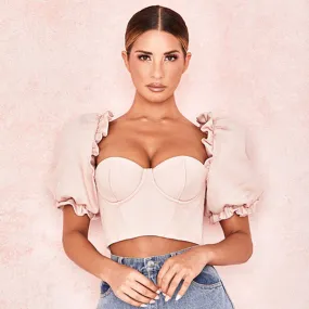 Puff Sleeve Crop Top