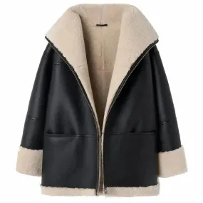 RAF Sheepskin Fur Coat - Classic & Warm