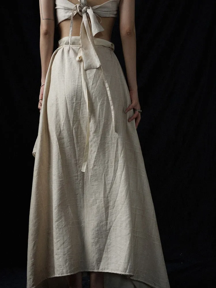 Rose Floewr Volume Asymmetry Long-Skirt