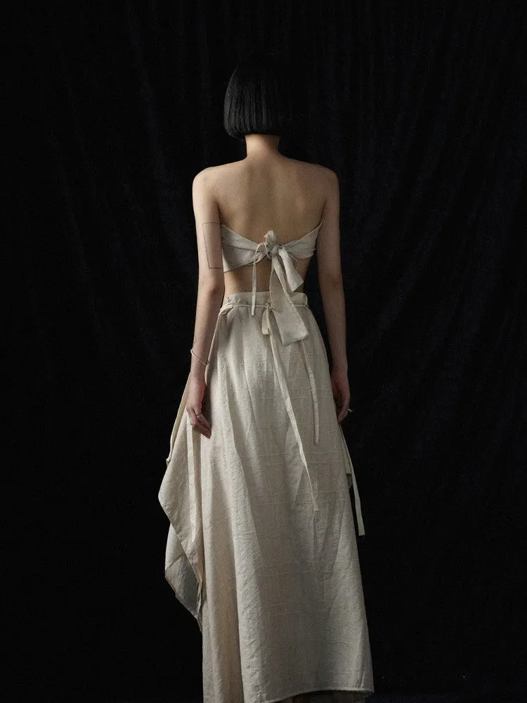 Rose Floewr Volume Asymmetry Long-Skirt