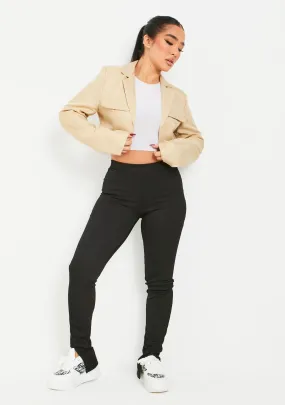 Stassie Black Thick Rib Leggings