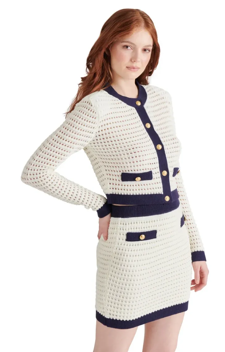 STEVE MADDEN CASETTE SKIRT IN ANTIQUE WHITE