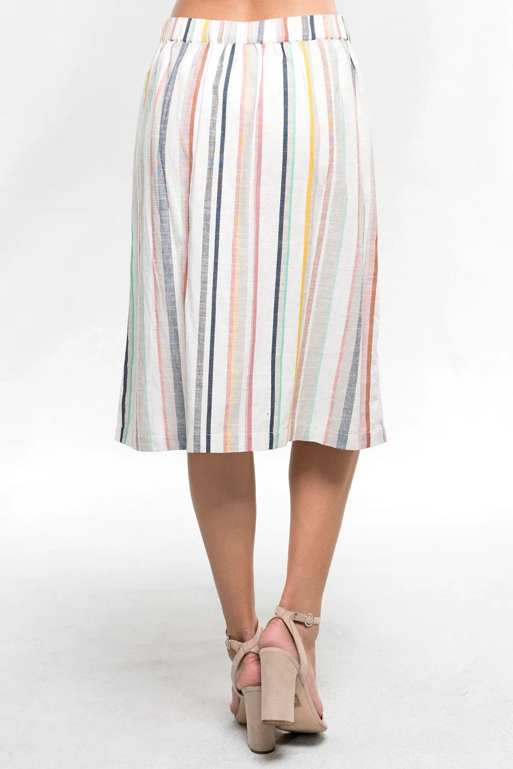 Striped Midi Skirt