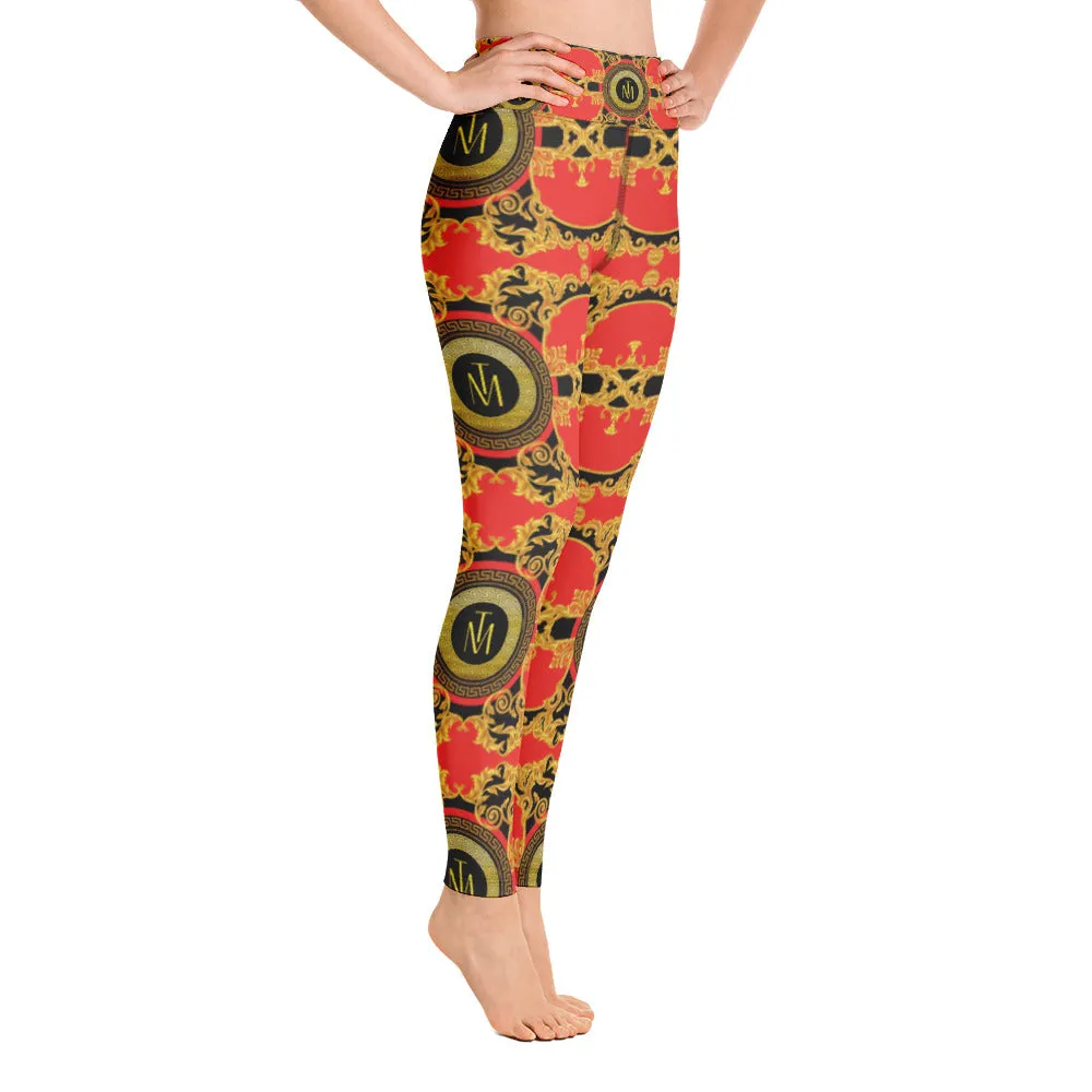 TM Greca Red Yoga Leggings