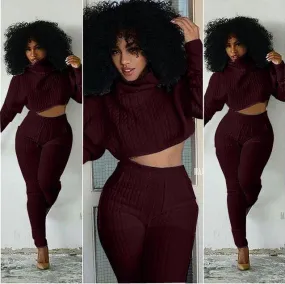 Two-Piece ribbed  Casual Siamese Set