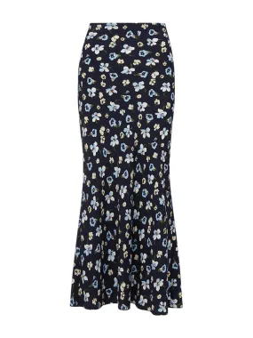 Veronica Beard Clover Skirt in Navy Multi