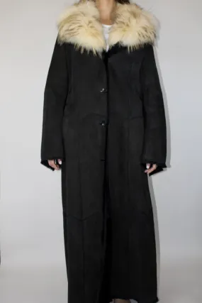 Vintage Made In Italy Suede and Fox Fur Coat