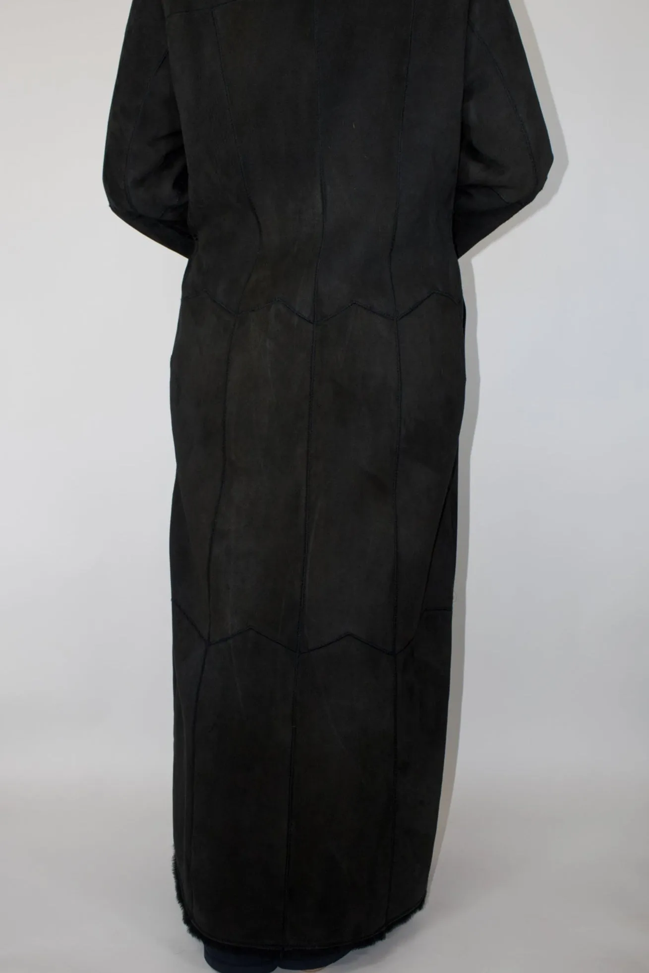 Vintage Made In Italy Suede and Fox Fur Coat