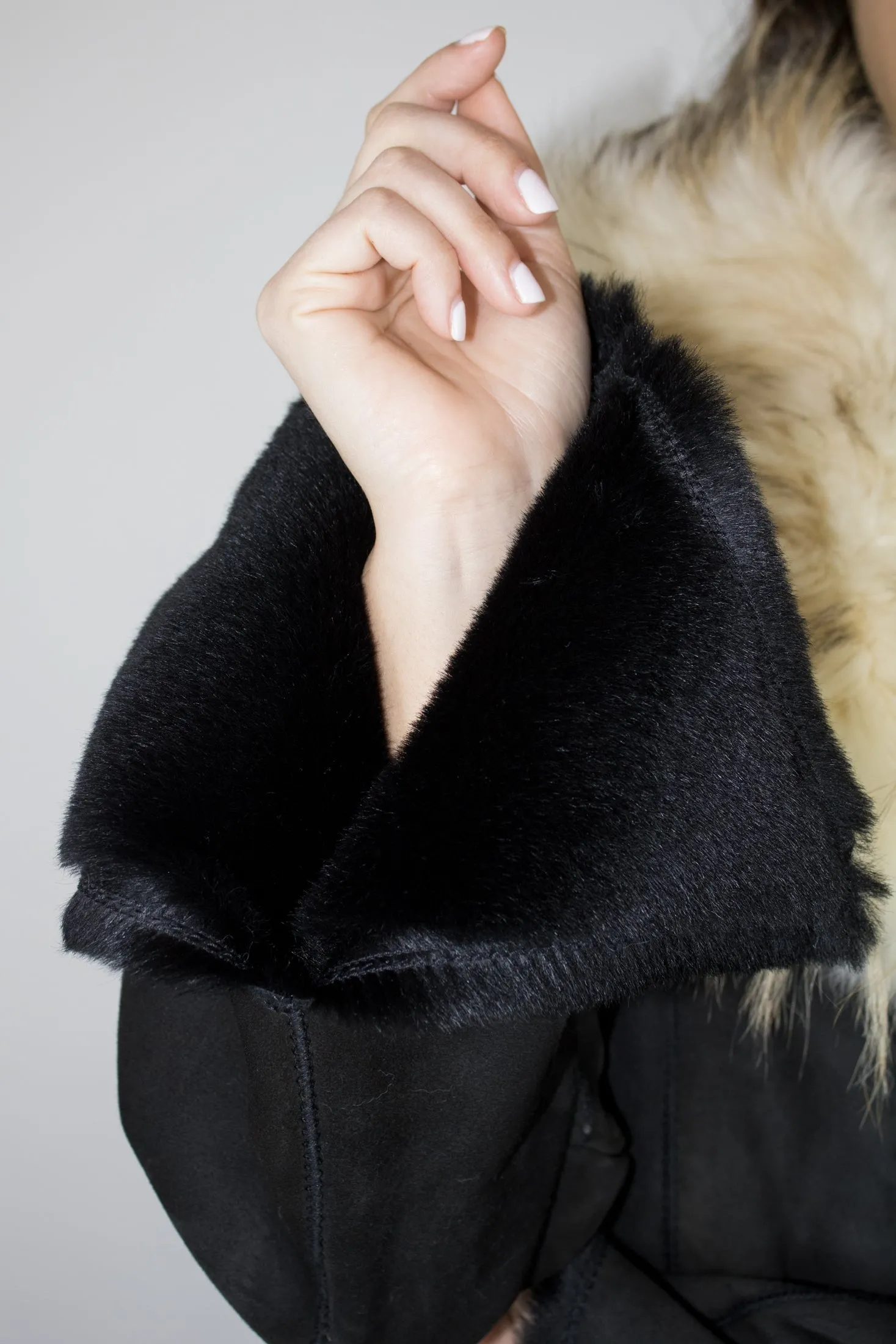 Vintage Made In Italy Suede and Fox Fur Coat