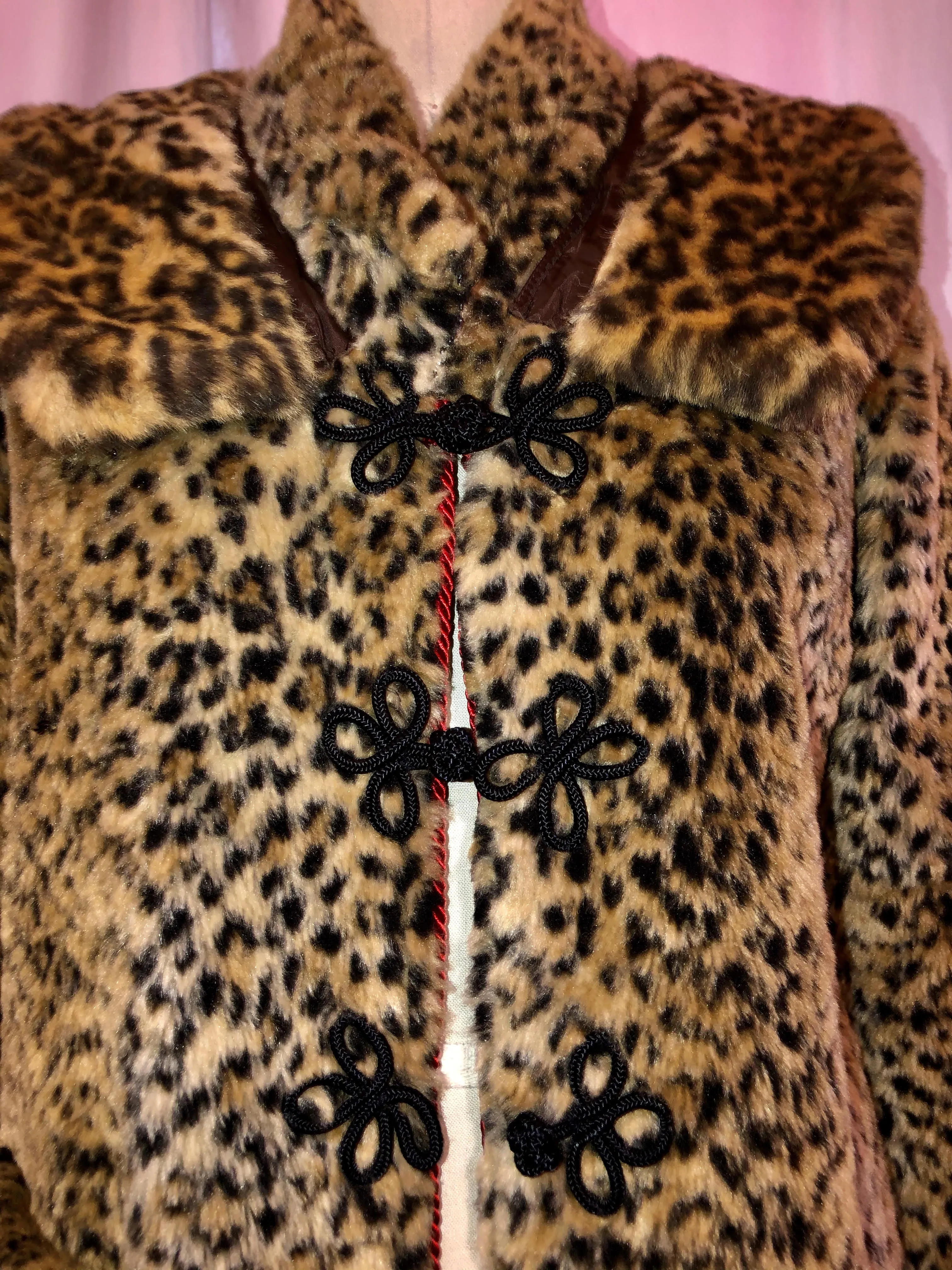 Warm Fake Leopard Fur Coat