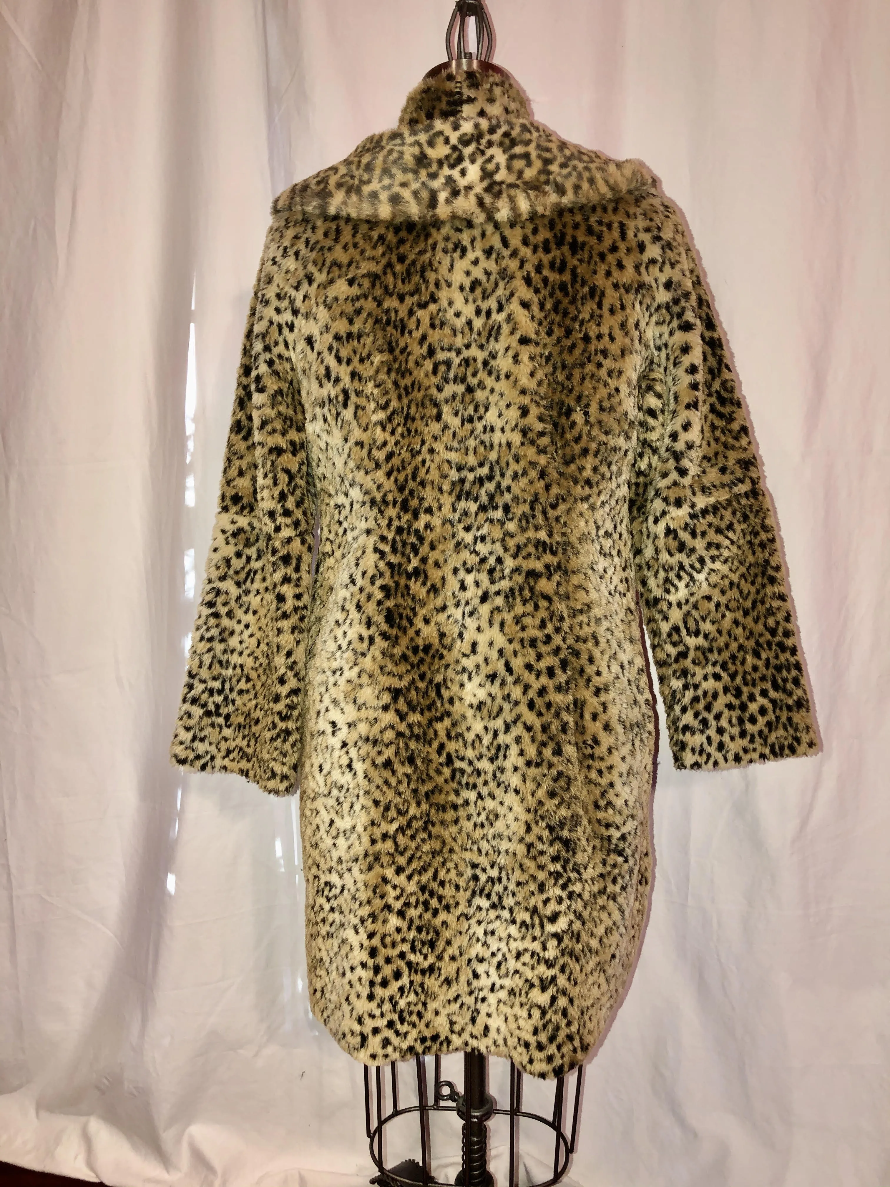 Warm Fake Leopard Fur Coat