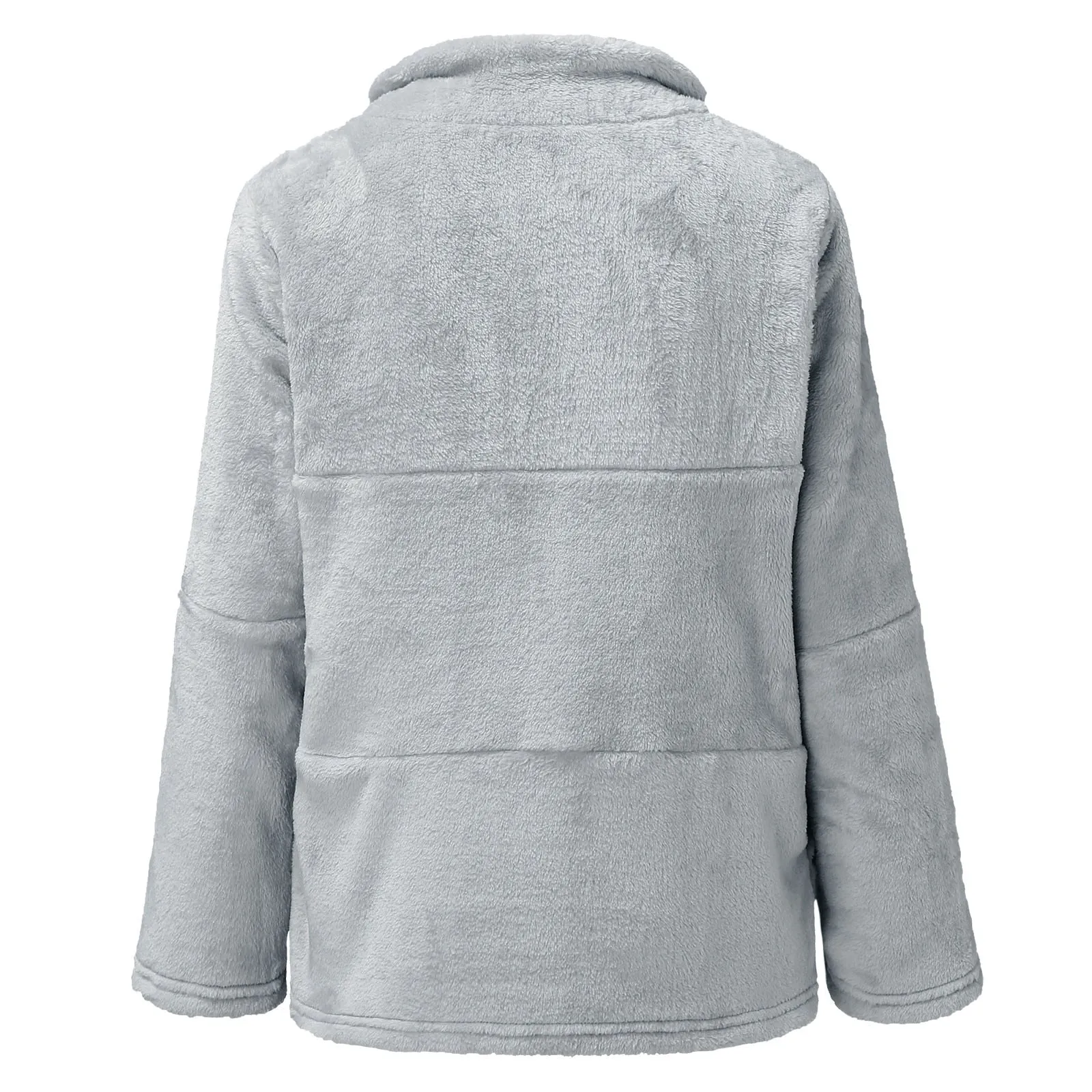 Warm Plush Cardigan Sweater/Coat With  Zipper