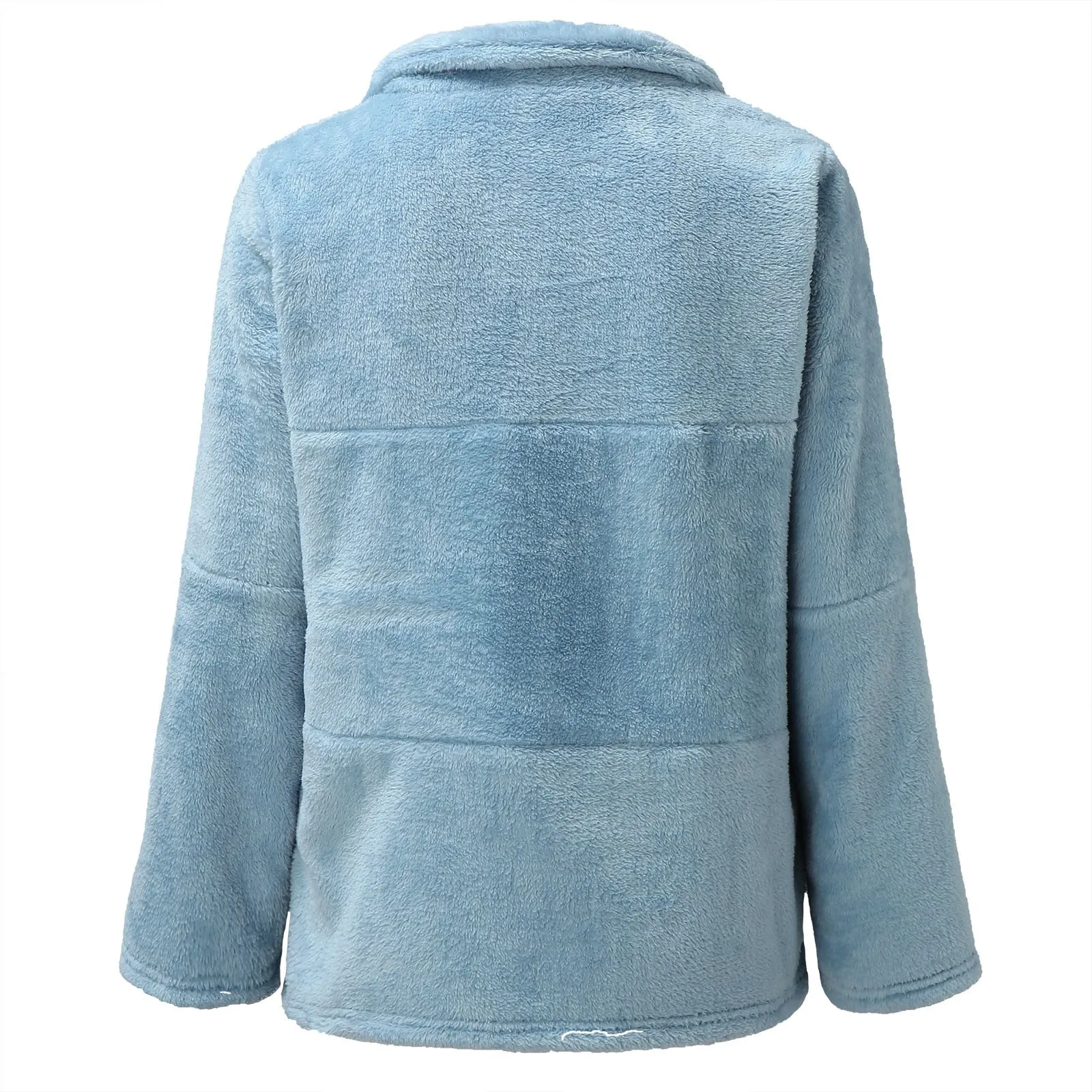 Warm Plush Cardigan Sweater/Coat With  Zipper