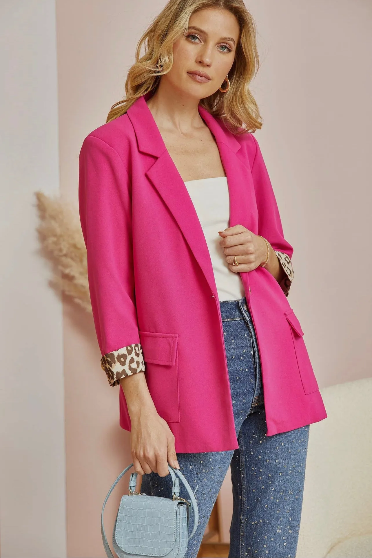 Wild Cuff Hot Pink Blazer