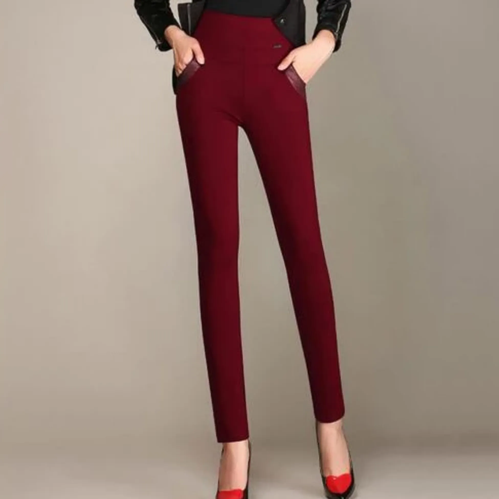 Women's Autumn/Winter High-Waist Warm Leggings | Plus Size
